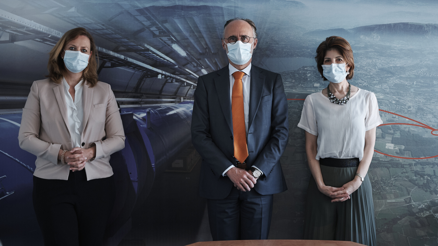 Ambassador Geert Muylle during a visit to CERN