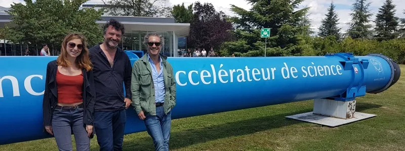 Three Belgian actors paid a visit to CERN