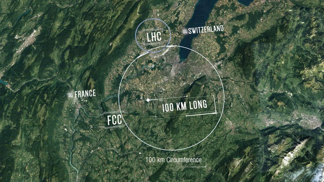 CERN wil een deeltjesversneller van 100 km die 10 keer krachtiger is dan de LHC